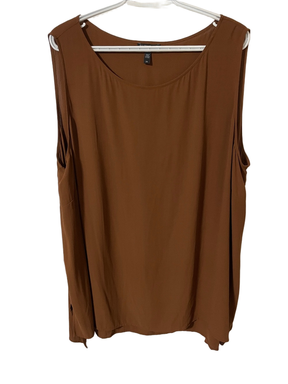Eileen Fisher Silk Brown Sleeveless Top Size 3X
